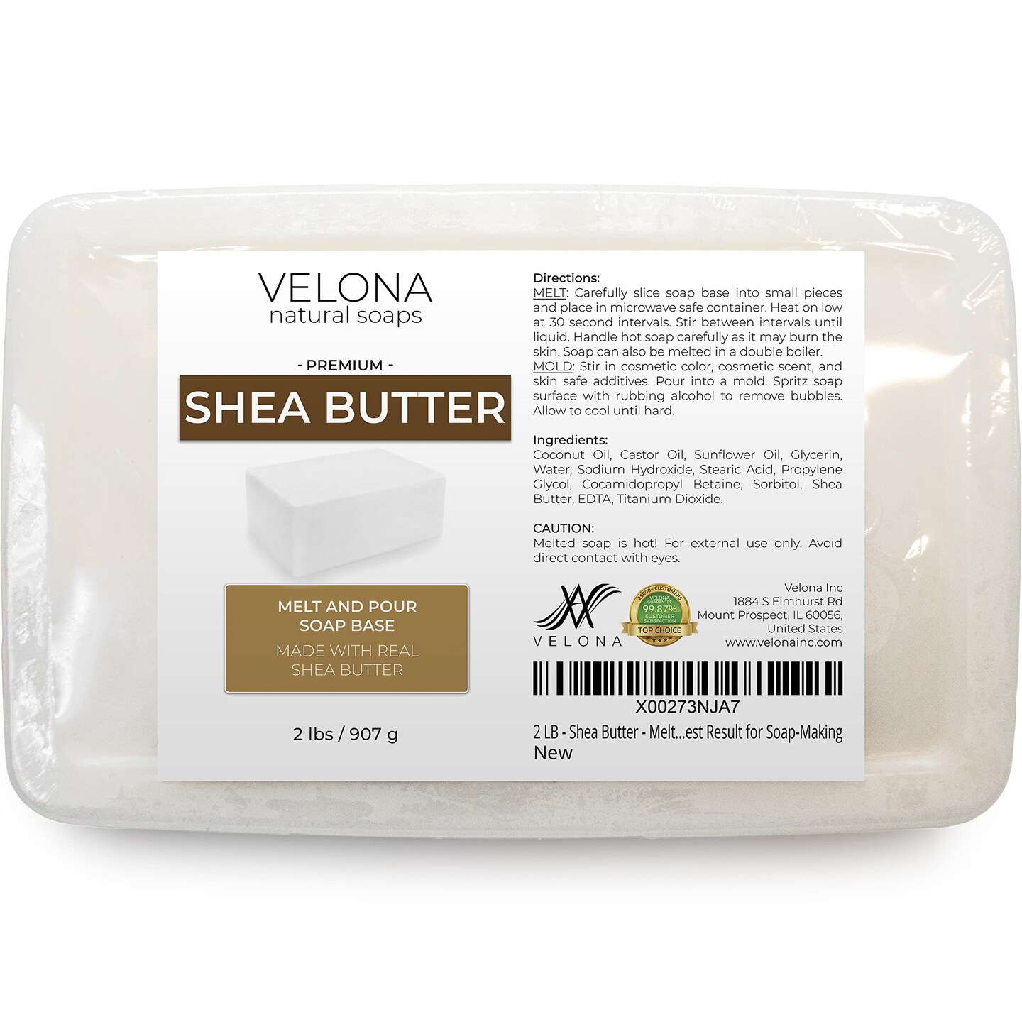 2 LB - Shea Butter - Melt and Pour Soap Base SLS/SLES free | Natural Bars for The Best Result for Soap-Making
