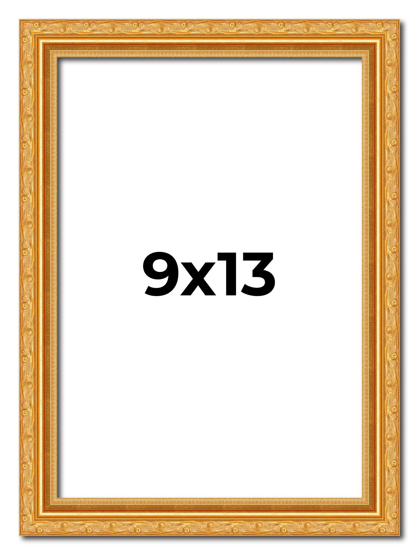 9x13 Museum-Quality Picture Frame with UV-Resistant Acrylic & Acid-Free Backing, Available in 4 Finishes - Gold, Silver, Bronze, and Black
