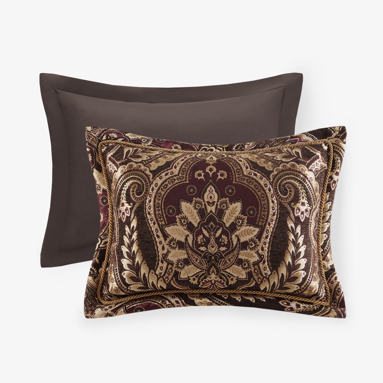 Gracie Mills Poole 4-Piece Chenille Jacquard Comforter Set Vintage Gold Grace-14866