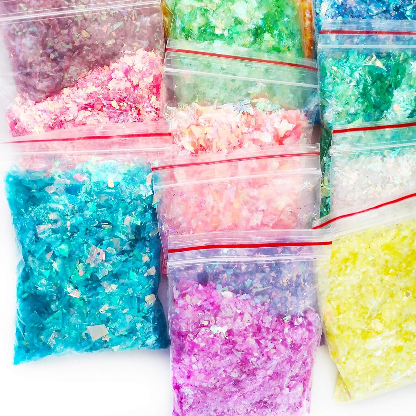 14 Colors Resin Chunky Glitter Flakes Irregular Iridescent Sparkles Glitters Confetti Craft Supplies