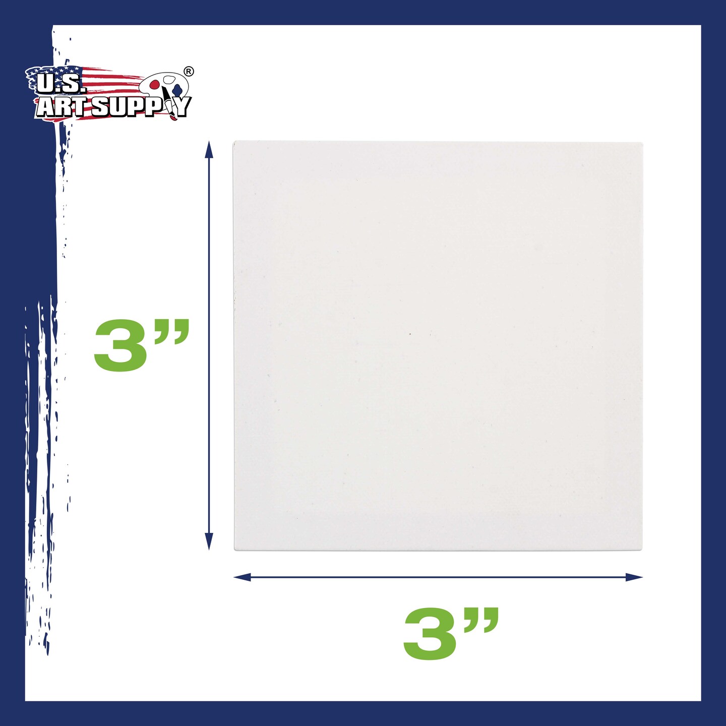 3&#x22; x 3&#x22; Mini Professional Primed Stretched Canvas 72-Pack