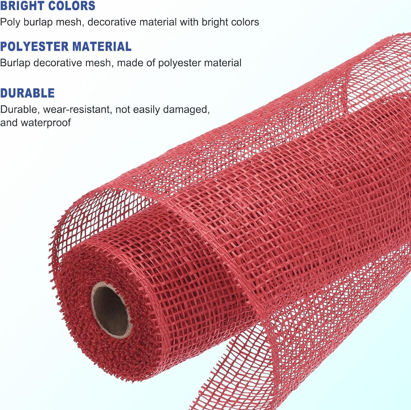 Poly Burlap Mesh for Wreath, Decorative Mesh Fabric Ribbon