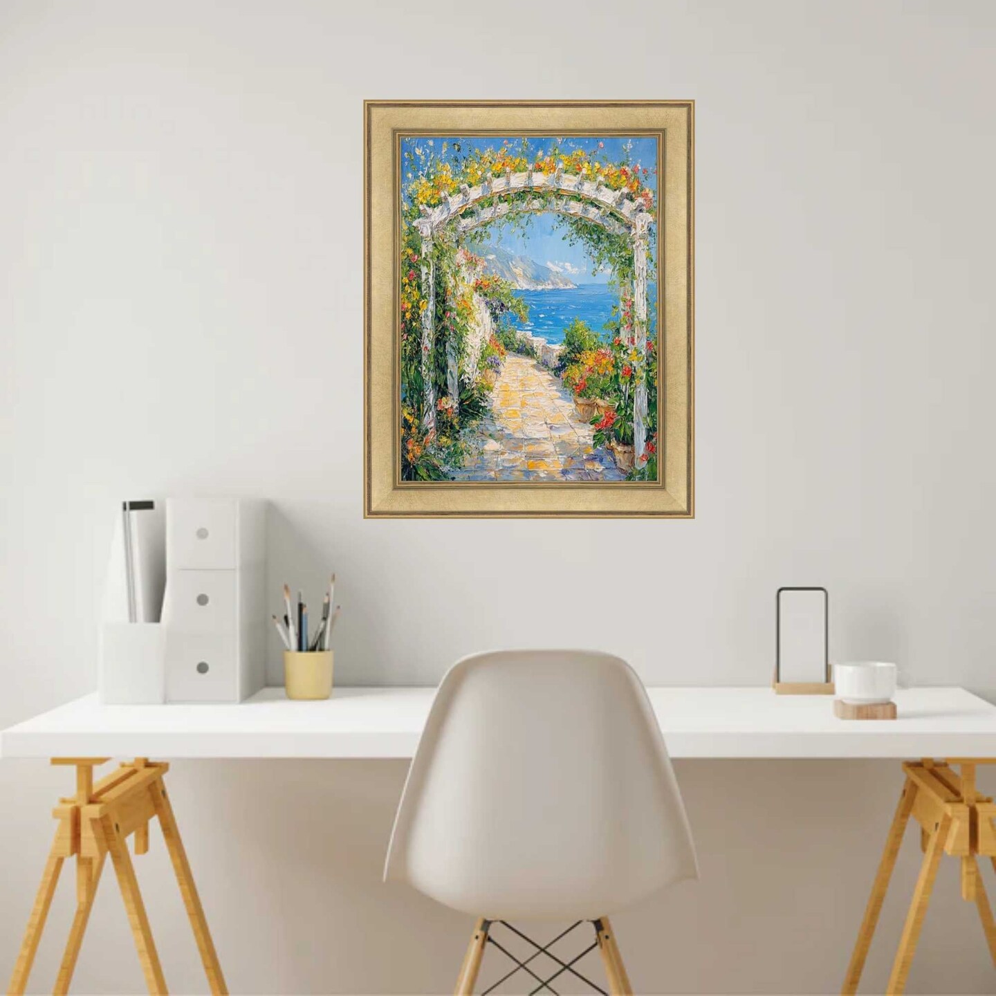 Modern Contemporary Champagne Gold Flat Picture Frame 20x24 frame