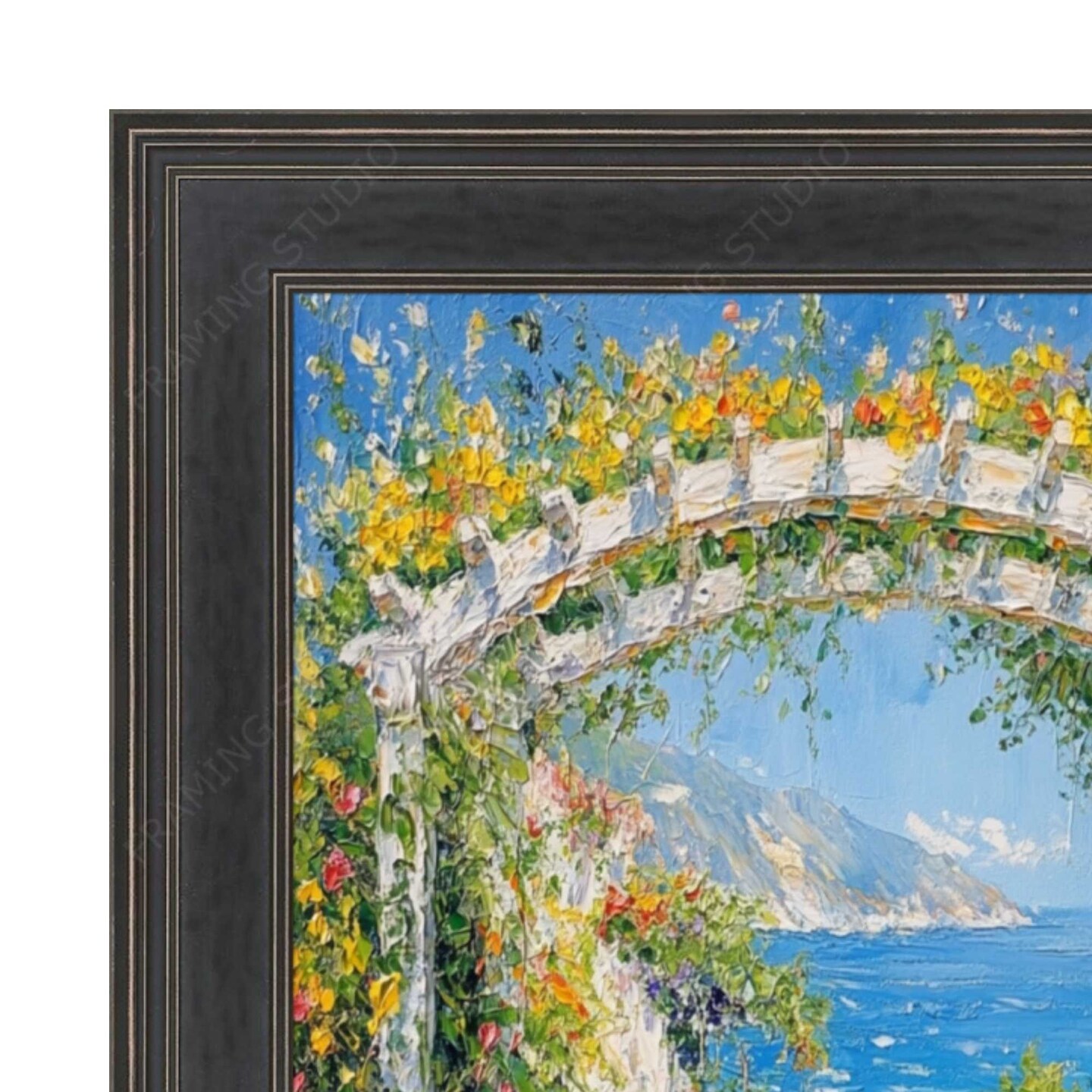 Black Hammered Flat Picture Frame 30x40 frame
