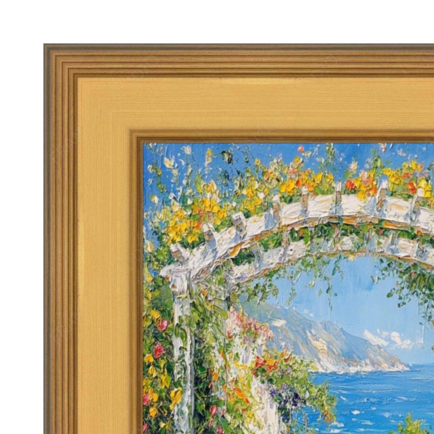 Wide Gold Leaf Flat Panel Picture Frame 8x10 frame