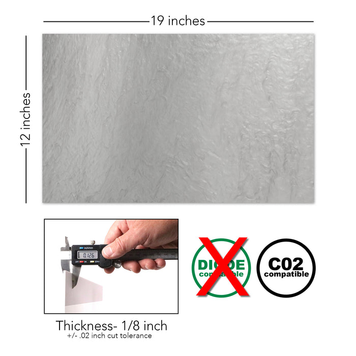 Pearlescent Acrylic 2.6mm (1/8th Inch), 12x19 inch | CO2 Laser & CO2 Glowforge Ready, Special Pattern Cast Acrylics, Craft Closet Brand