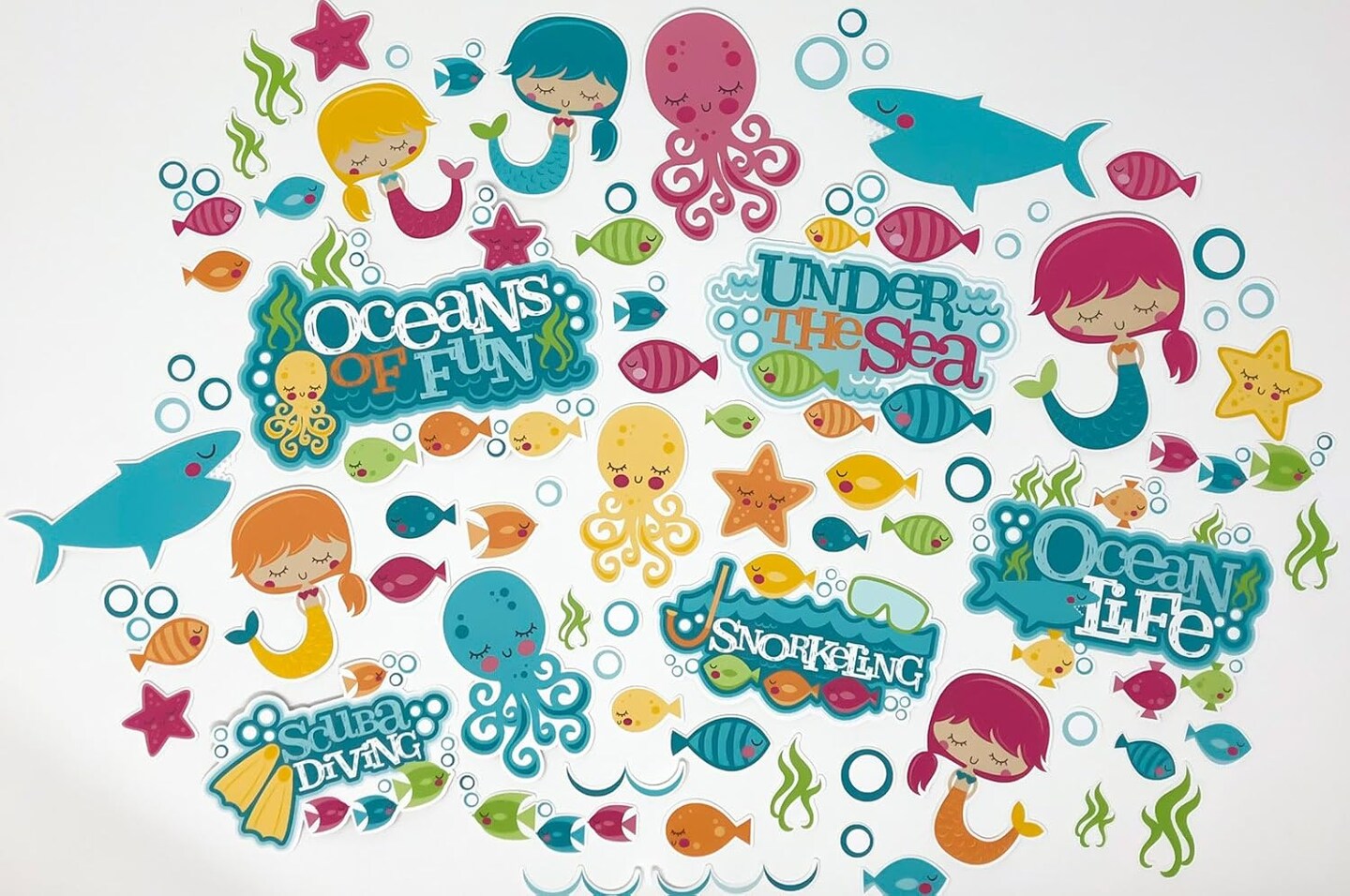 Paper Die Cuts - Under The Sea - Over 60 Cardstock Scrapbook Die Cuts