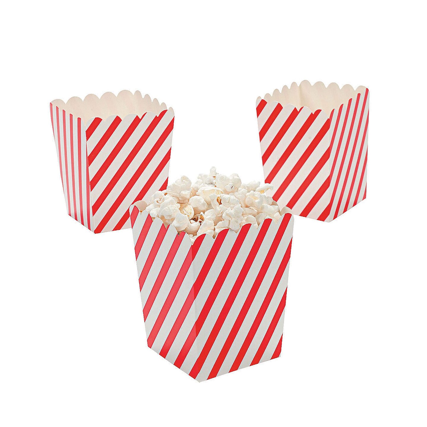 4th of July Mini Striped Popcorn Boxes 24 Pc.