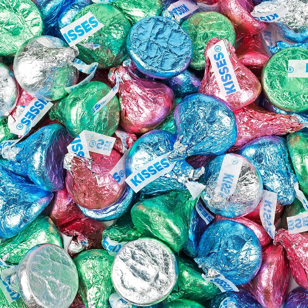 170 pcs Easter Candy Stickered Hershey's Kisses Chocolate (1.7lb) - Easter Pals