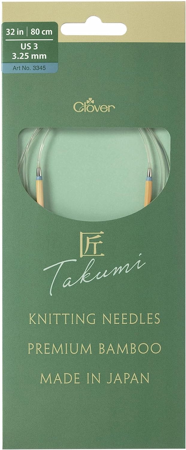 Clover Takumi Pro Bamboo Circular Knitting Needles 16"- US 0-15