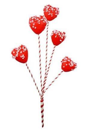 20&#x22; Sprinkle Heart Marshmallow Spray: Red