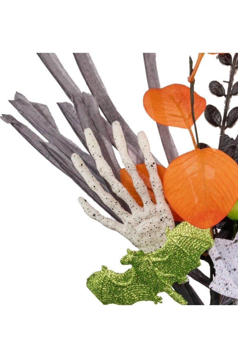 16&#x22; Skeleton Hand Bat Paper Grass Pick