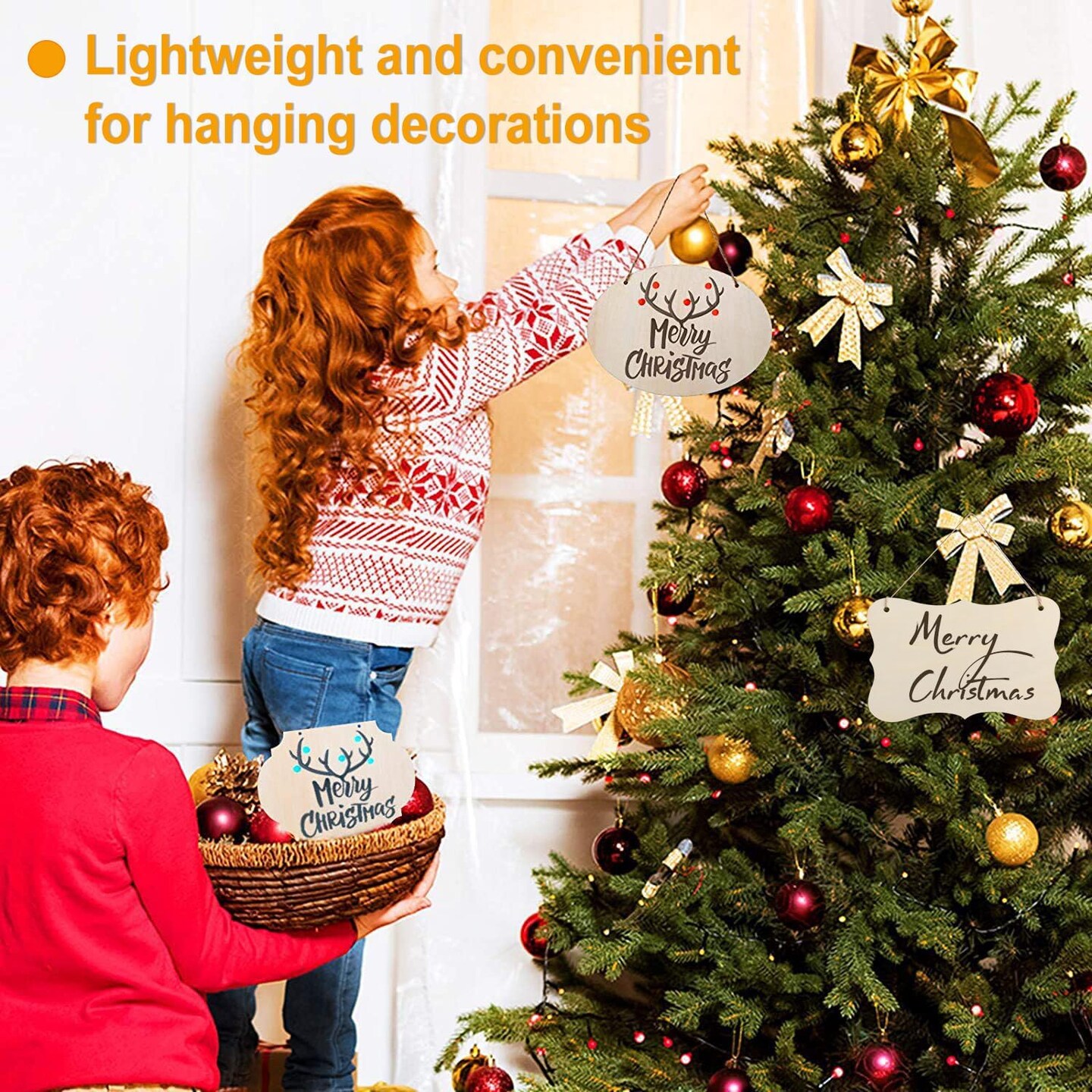 48 PCS Unfinished Rectangle Hanging Signs 9 x 5.1 x 0.1 inches