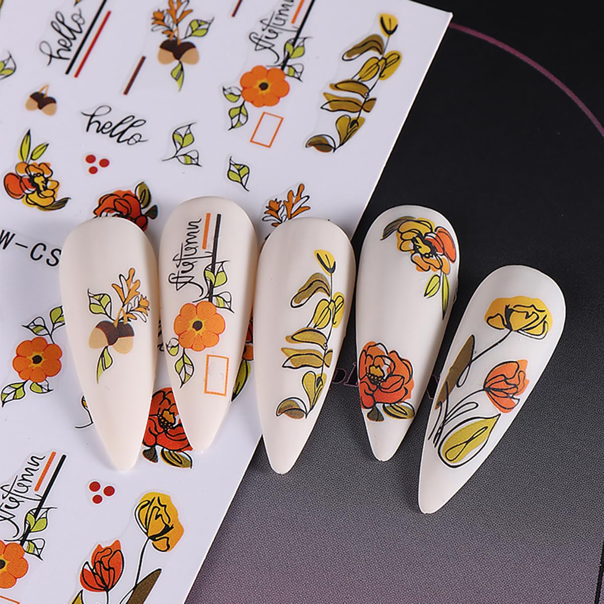Fall Nail Art Stickers Decals Autumn