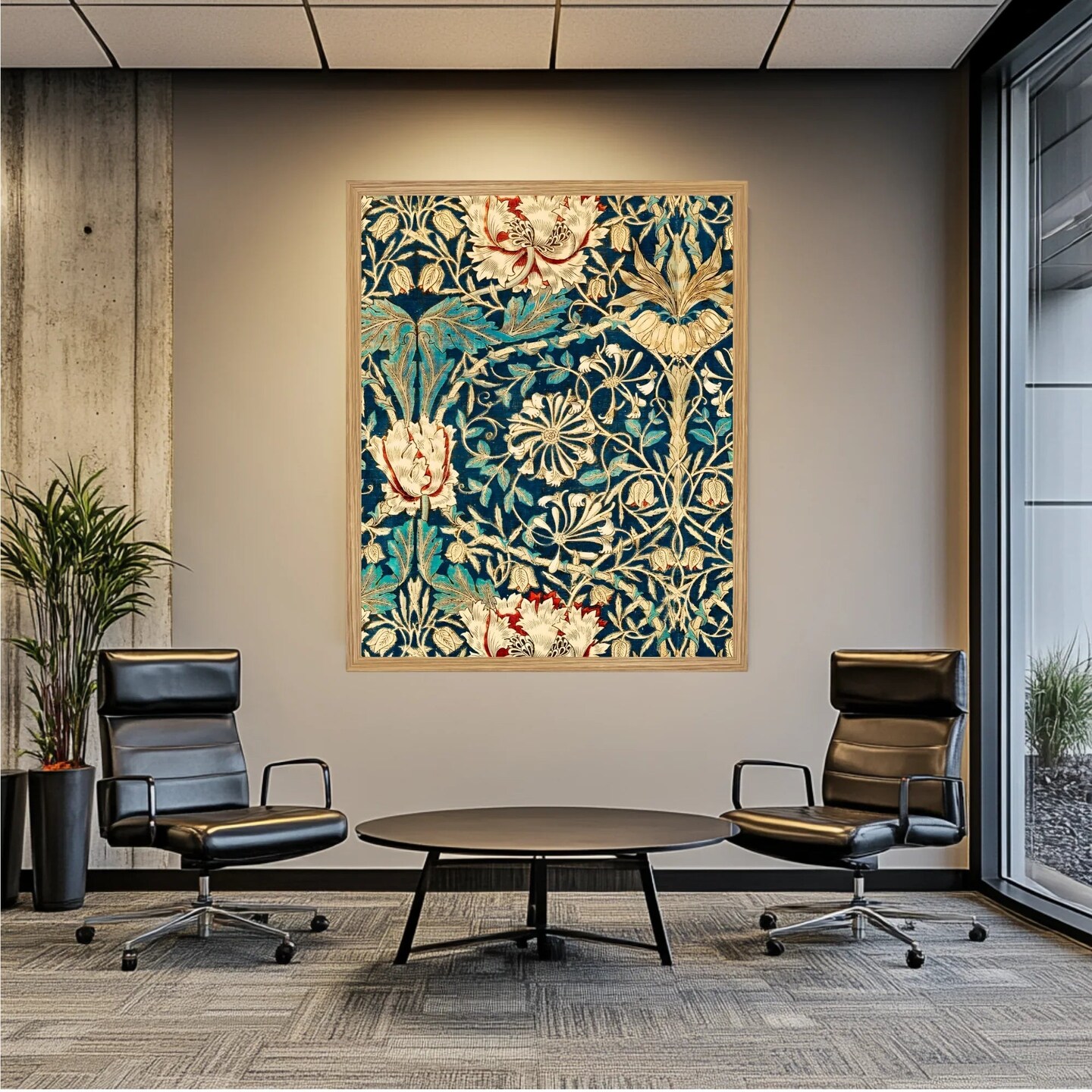 Large Framed Corporate Office Decor Wall Art Canvas 40x60 Inch - William Morris (Copy)
