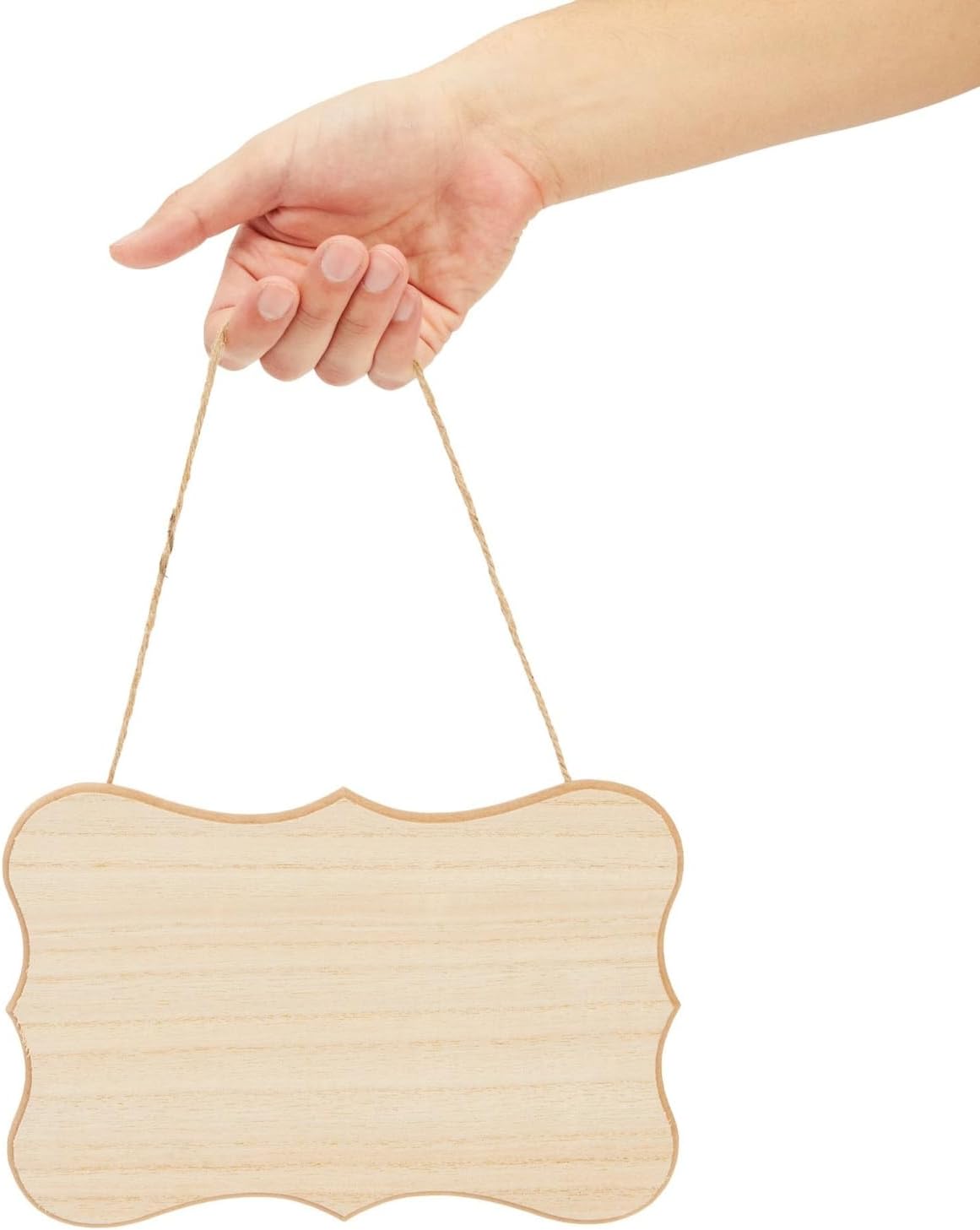 6-Pack of Unfinished MDF Hanging Wood Plaques 9 x 6 x 0.25 inches