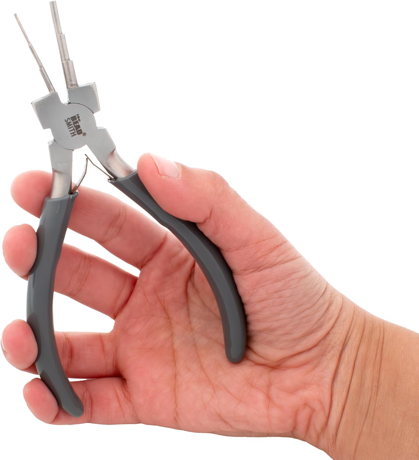 The Beadsmith Micro Wire Looping Pliers &#x2013;Loops &#x26; Jump Rings, Polished Steel Head &#x26; PVC Comfort Handle
