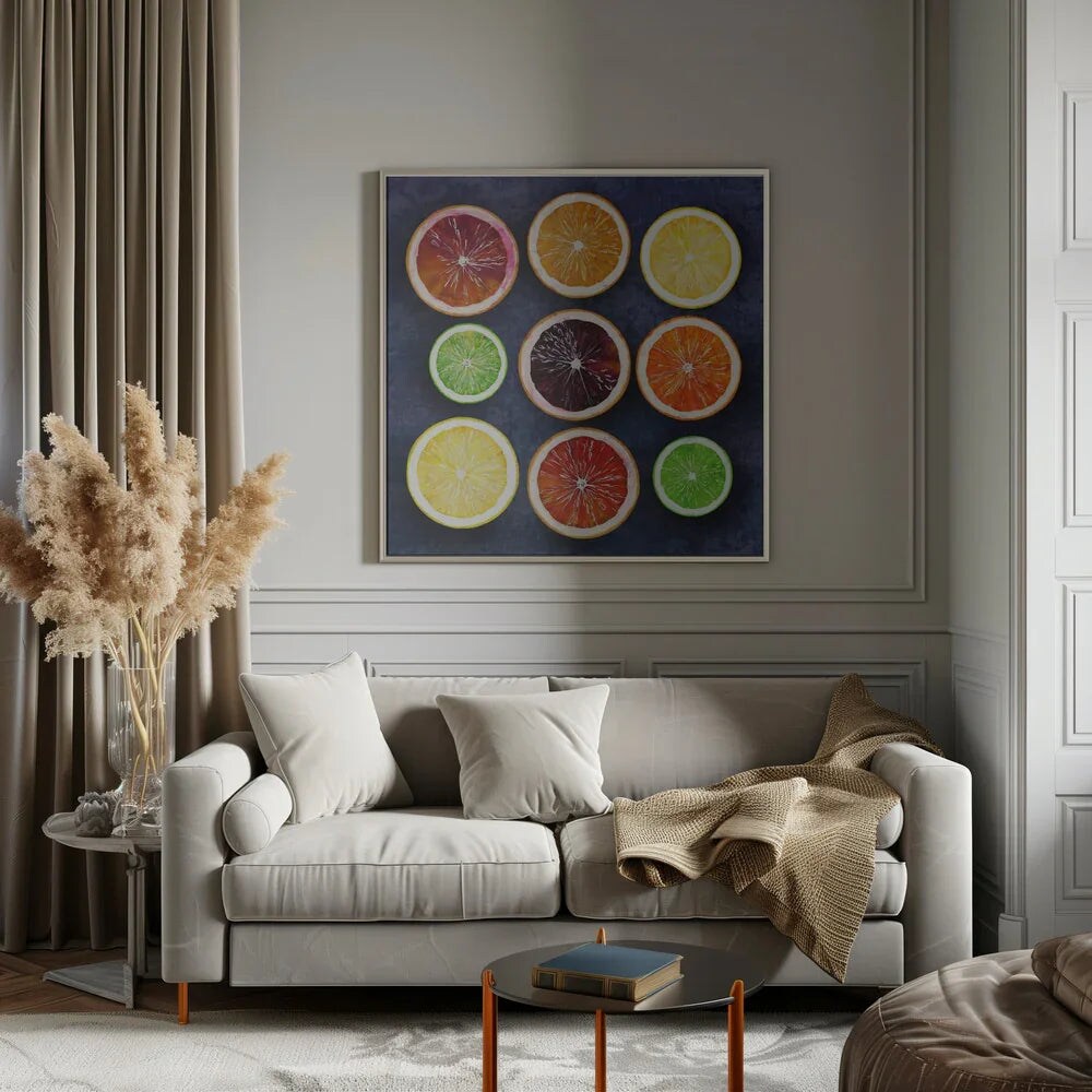 Citrus energy Square 24x24 Canvas - Corporate Office Art