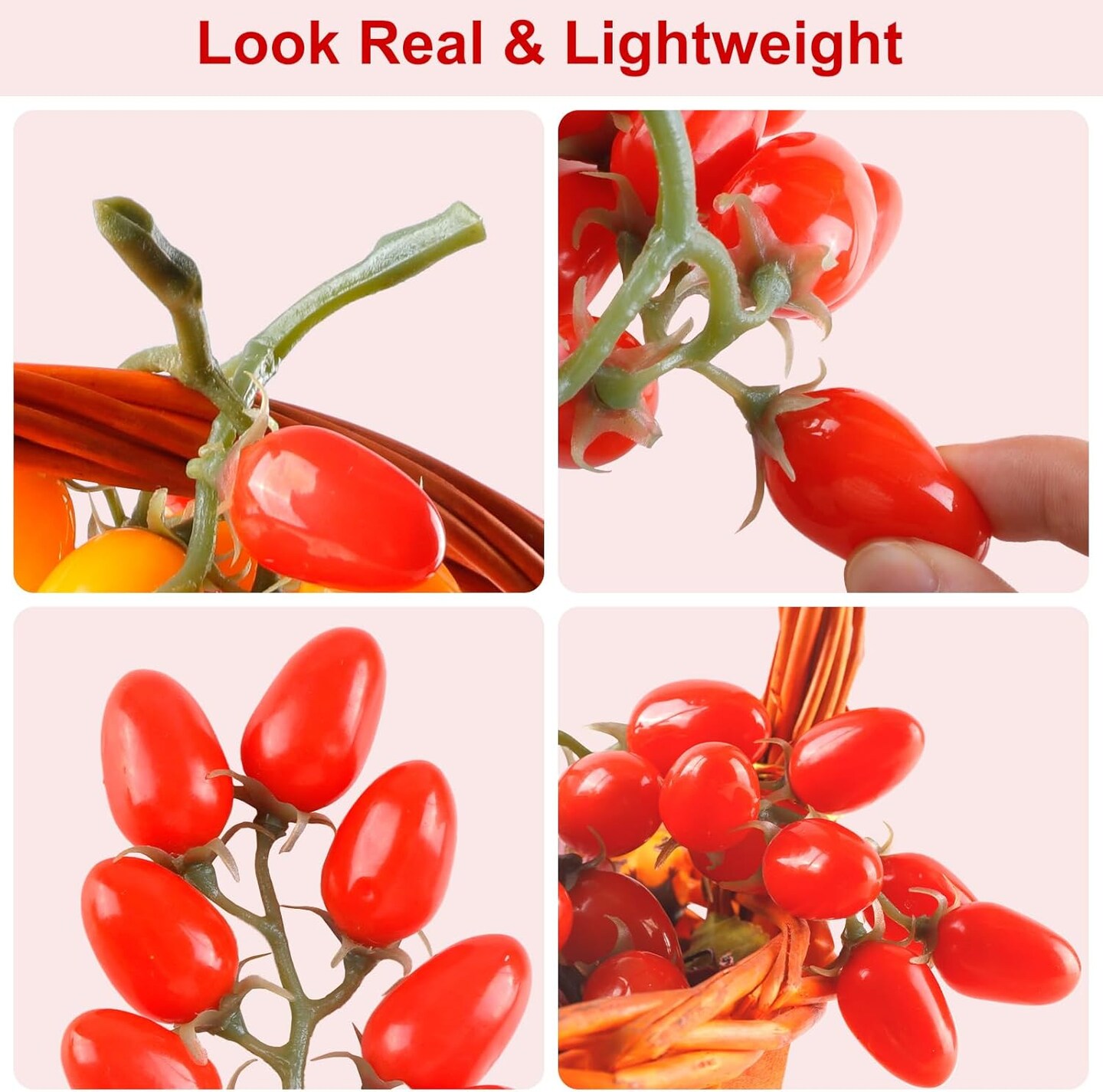 Artificial Tomato String - (Red &#x26; Yellow, 2pcs)
