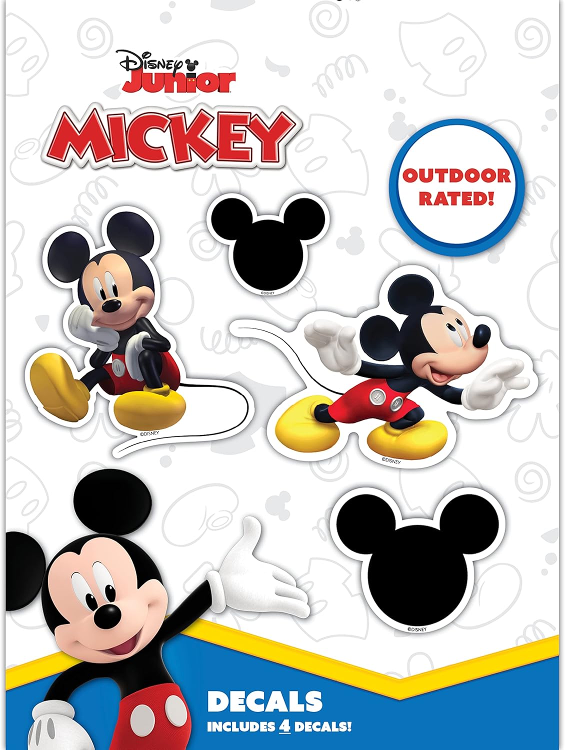 Disney Junior Mickey Mouse Clubhouse Decals - Set of 4 Mickey Mouse Stickers