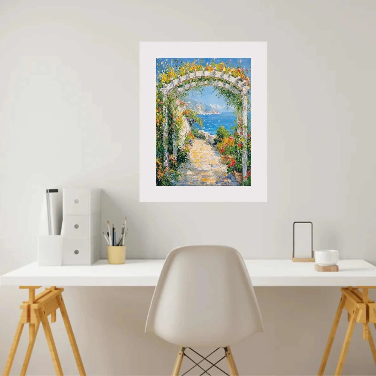Gallery Matte White Flat Picture Frame- Wide White Frame 27x41 frame