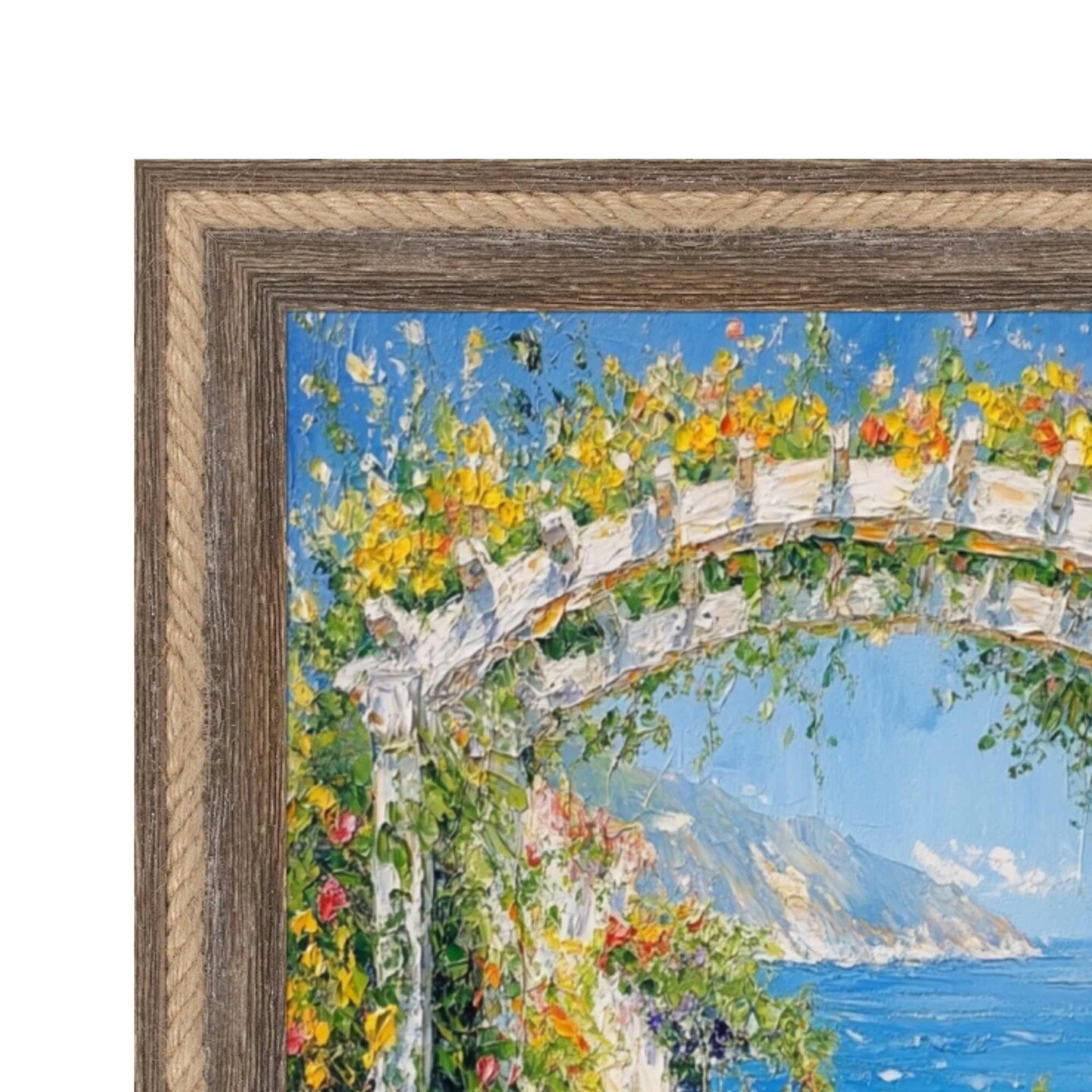 Nautical Rope Dock Boat Rustic Brown Picture Frame 20x20 frame