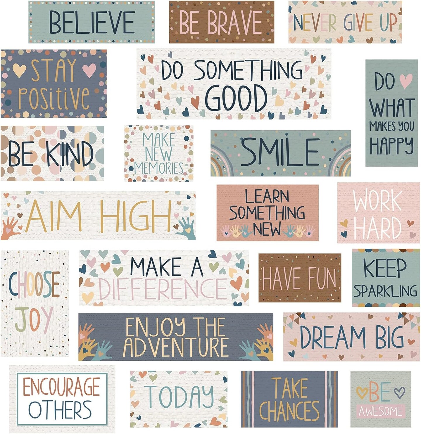 22 Pieces Bulletin Board Cards with Glue Point Dots - Sweet Style