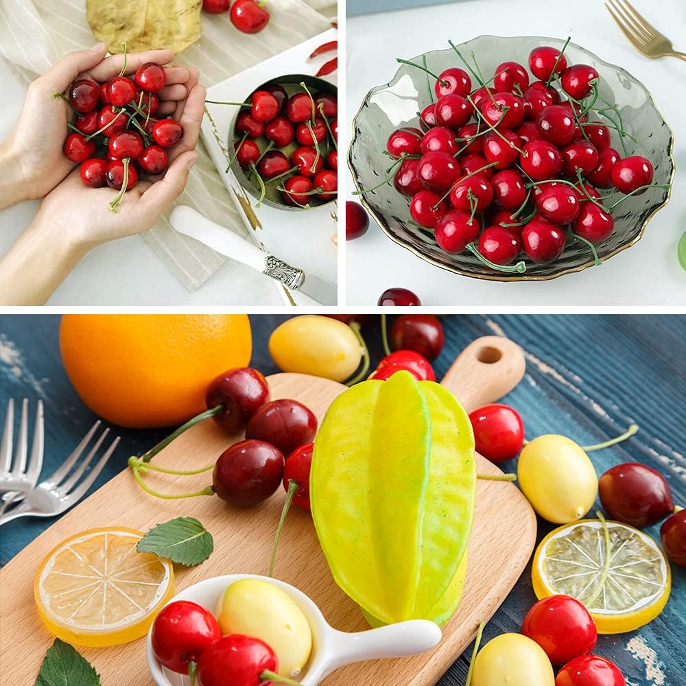 Artificial Cherry Fruit Fake Cherries
