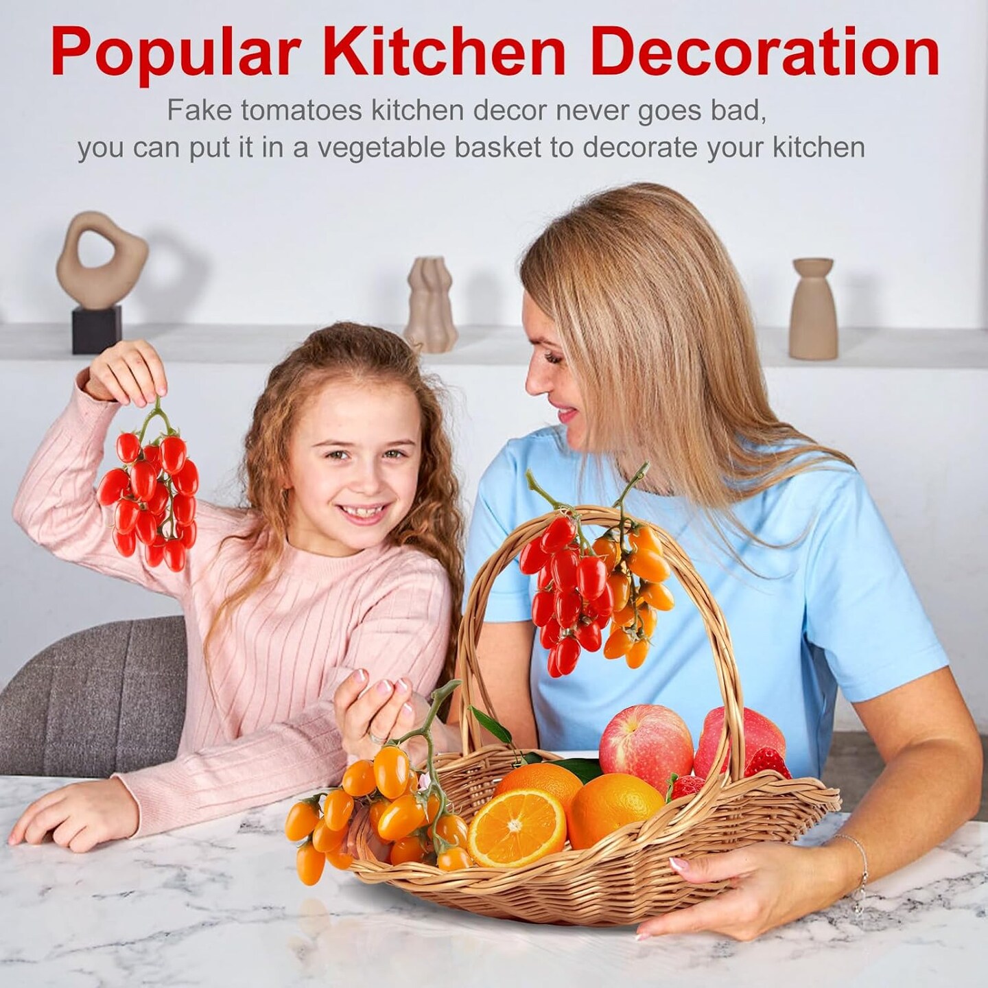 Artificial Tomato String - (Red &#x26; Yellow, 2pcs)