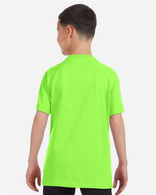 Youth Short Sleeve Heavy Cotton T-Shirt Breathable and Long Lasting