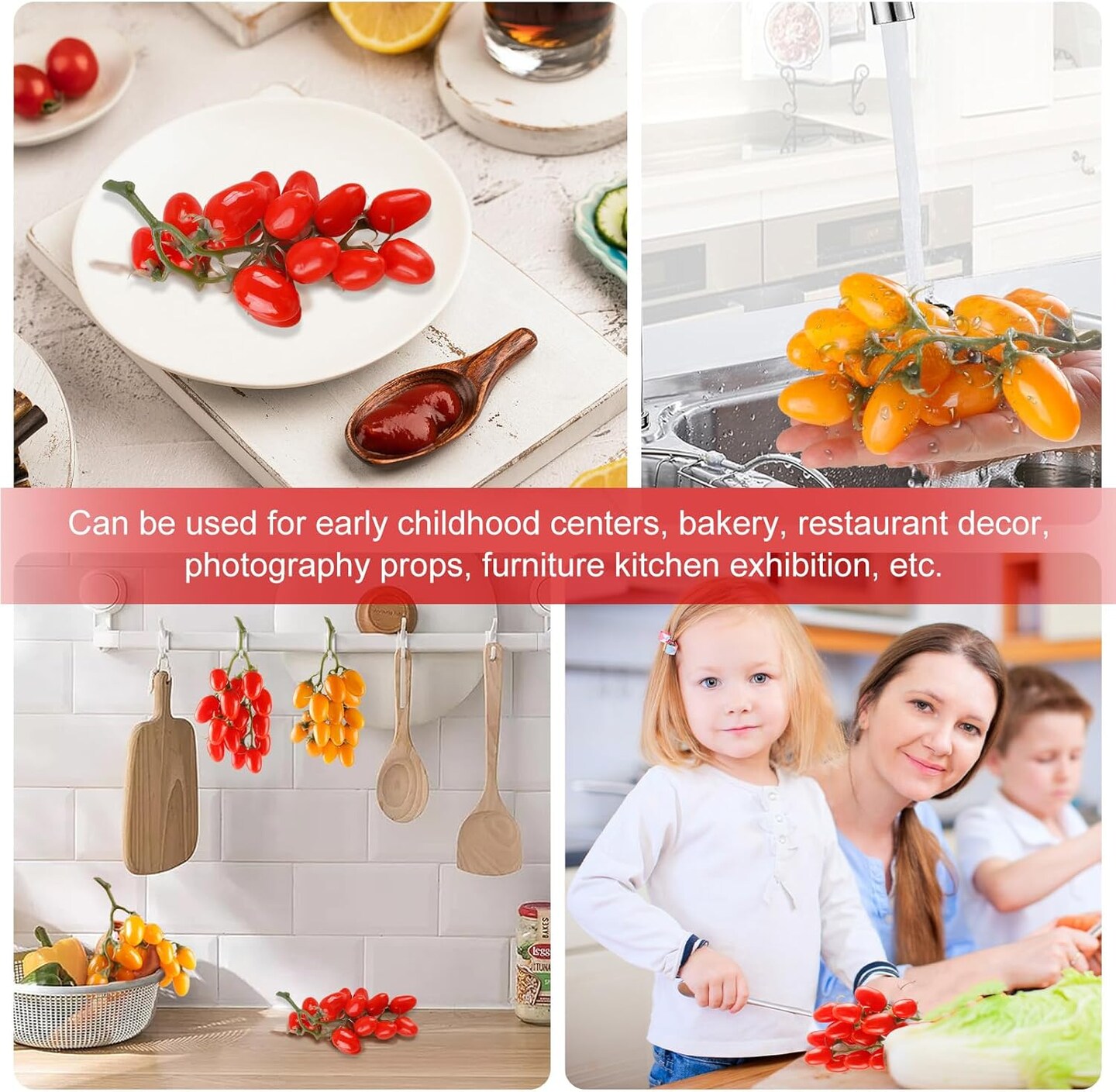 Artificial Tomato String - (Red &#x26; Yellow, 2pcs)