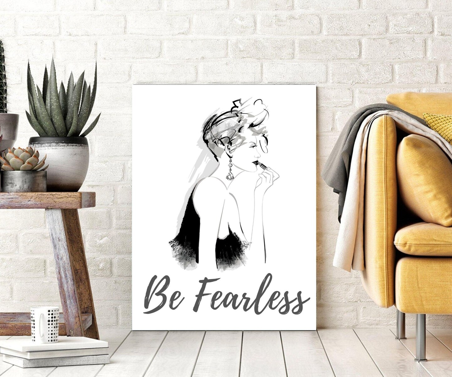 Be Fearless art fashion fearless girl feminist gift Girl Boss