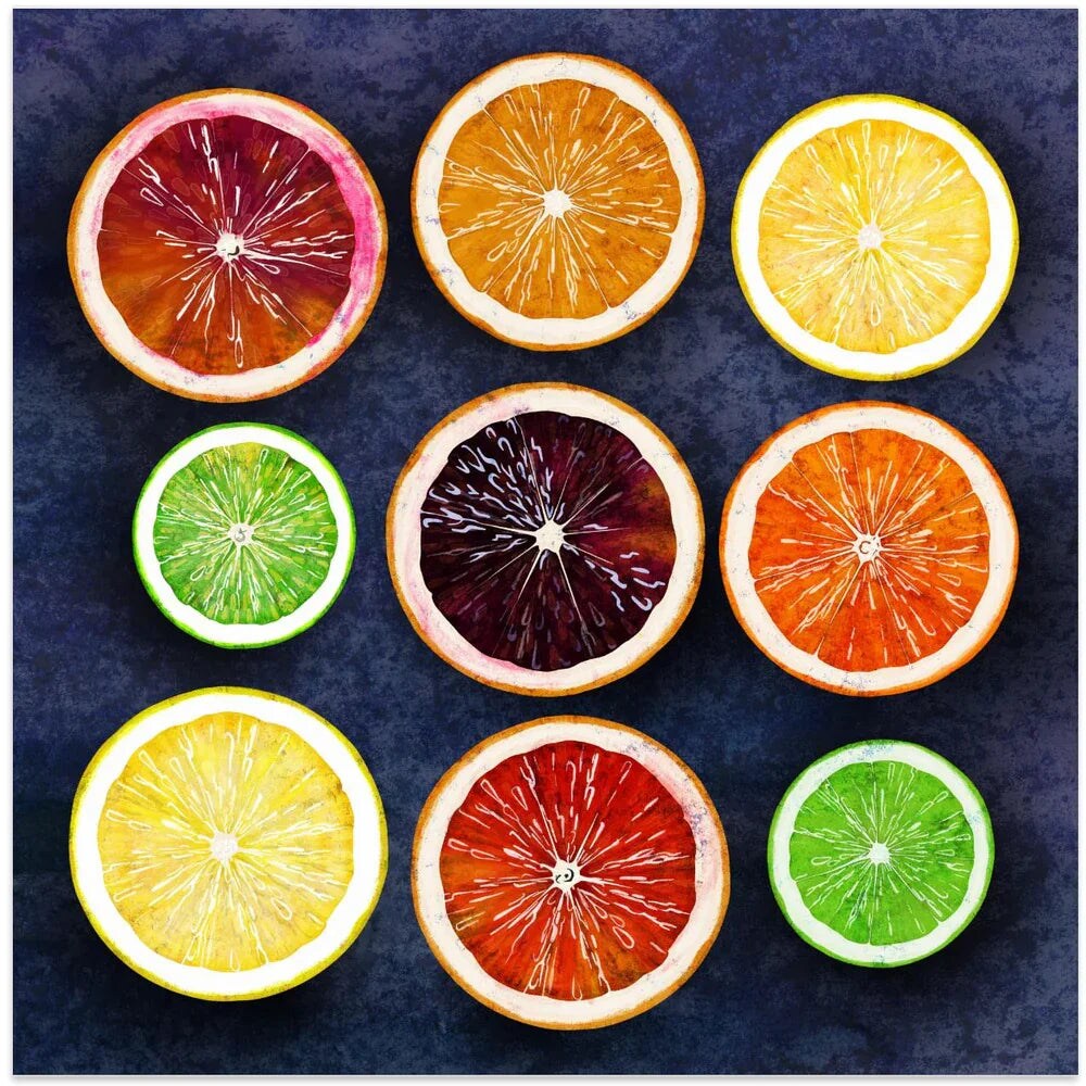 Citrus energy Square 24x24 Canvas - Corporate Office Art