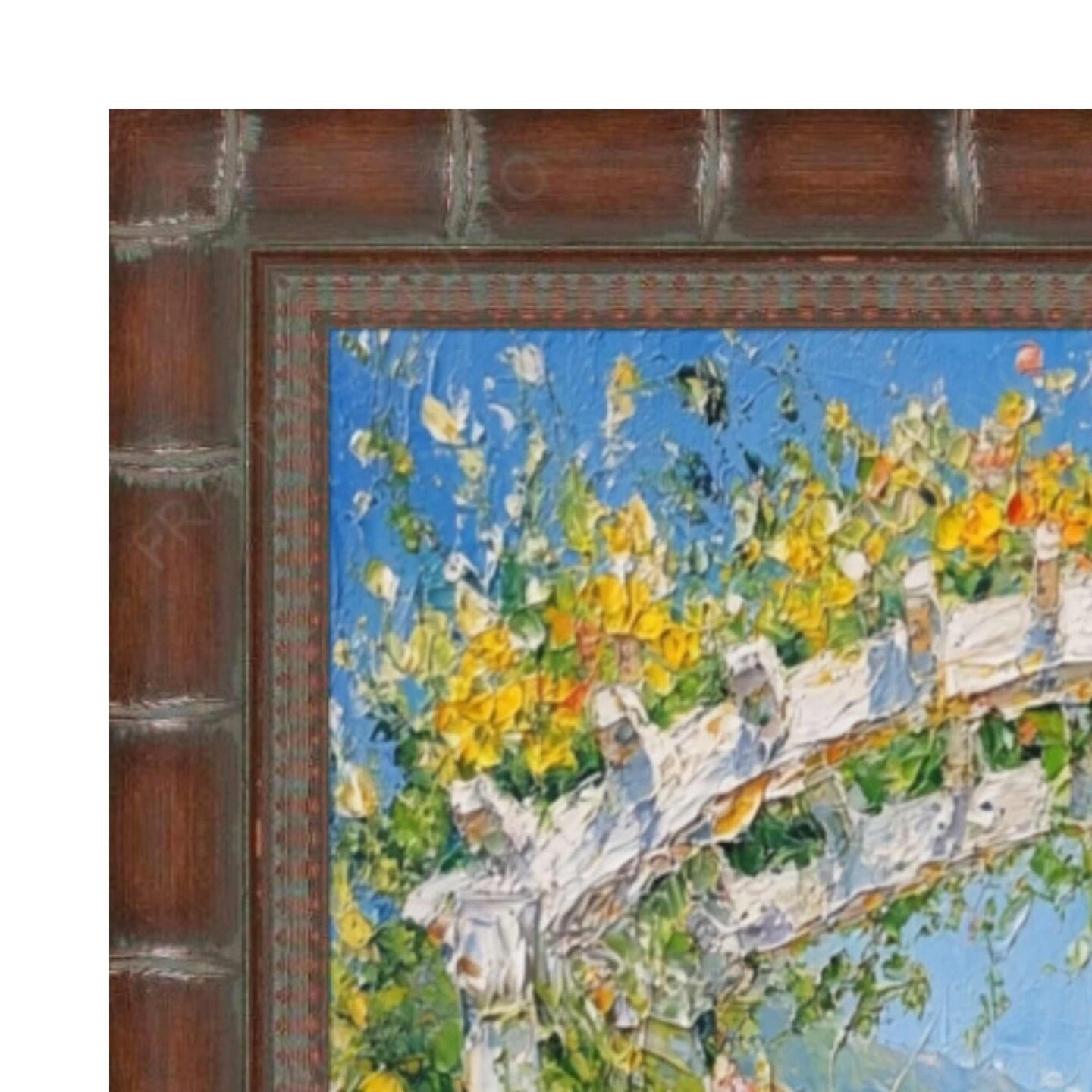 Boho Dark Brown Bamboo Picture Frame 27x40 frame