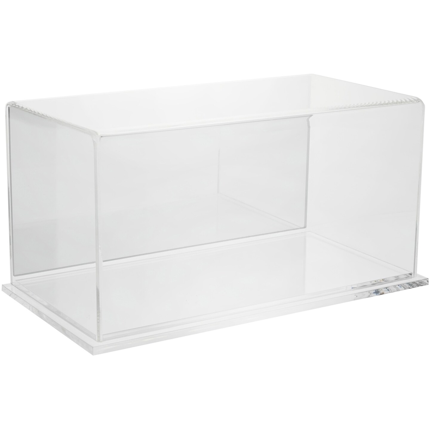Plymor Clear Acrylic Display Case with Hardwood Base, 10" W x 5" D x 5" H