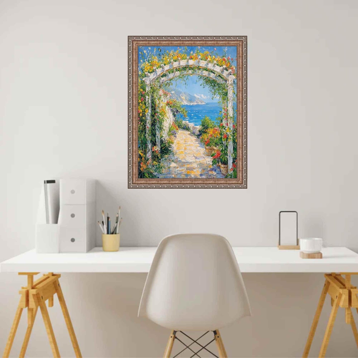 Aged Antique Silver With Bead Picture Frame-D6661 16x20 frame