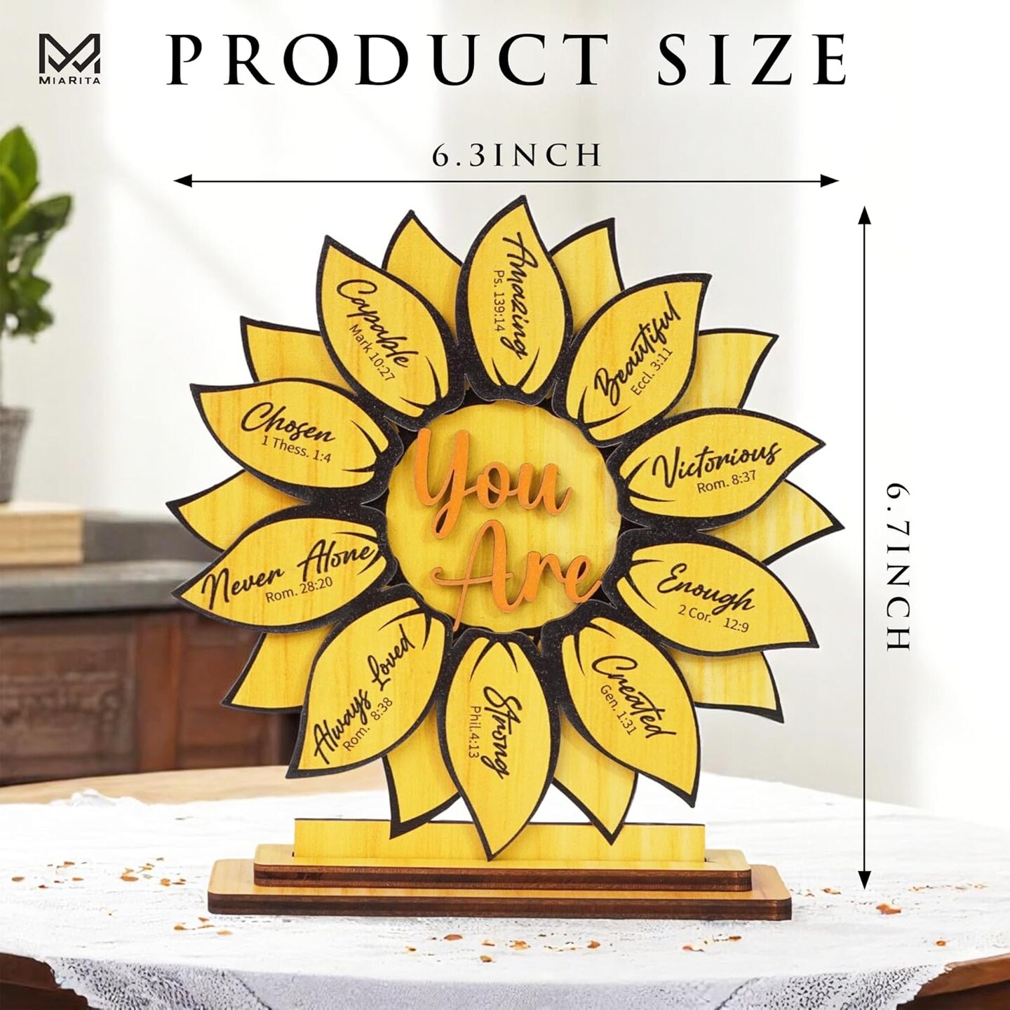 God Says You Are 2-Layer Wood Plaque, Christian Gifts for Women Birthday