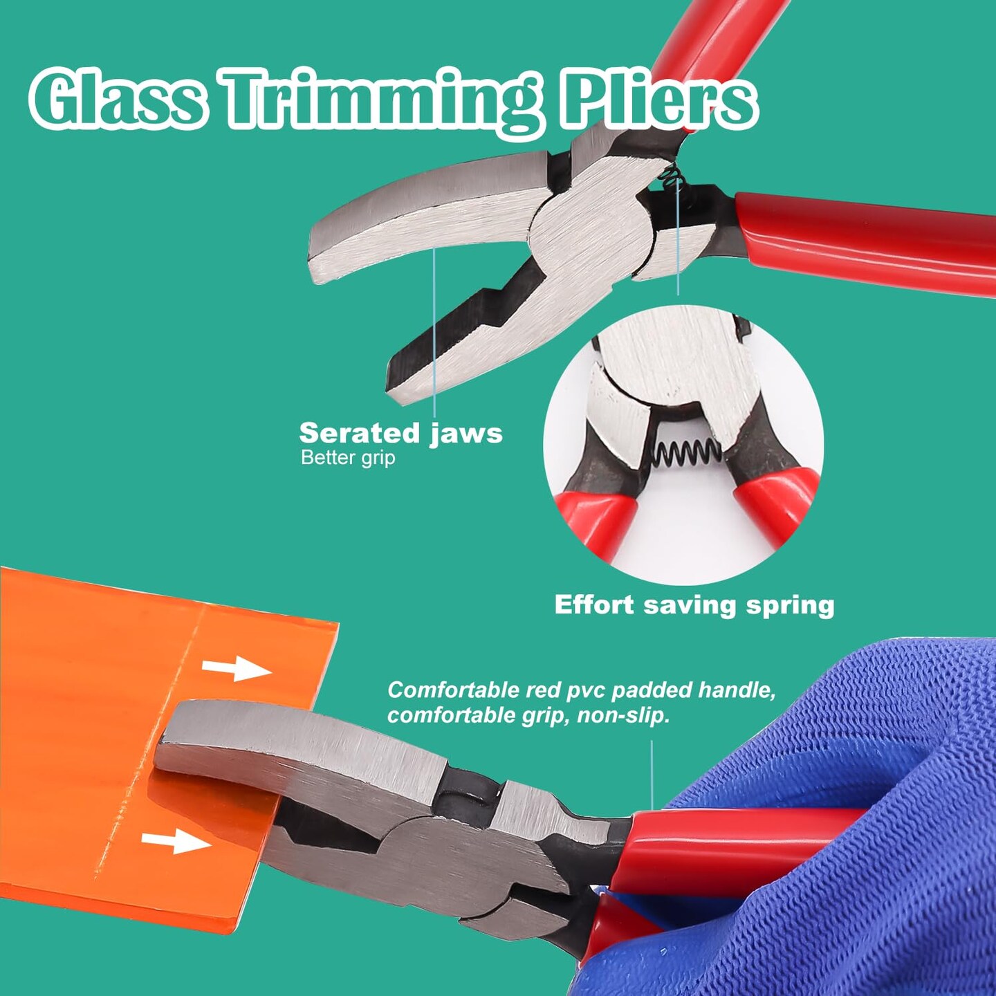 10pcs Glass Cutting Tool Kit - Glass Cutter, Running Pliers, Grozer Pliers, Oil Feed, Engraving Pen, Screwdriver