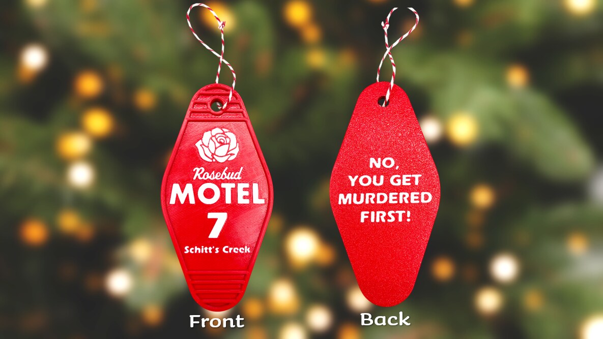 Schitt's Creek Rosebud Motel Keychain Ornament | MakerPlace by
