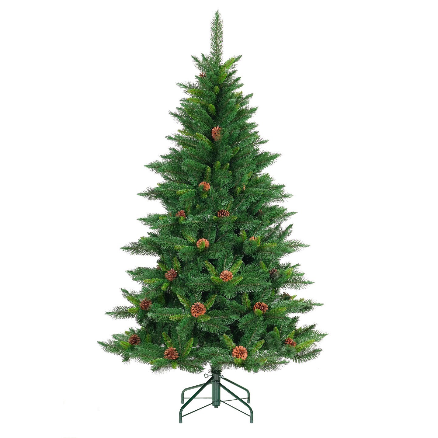 6ft. Hook on Christmas tree -Springfield Pine w/ Pine Cones - Christmas Tree - HOLIDAY TREE