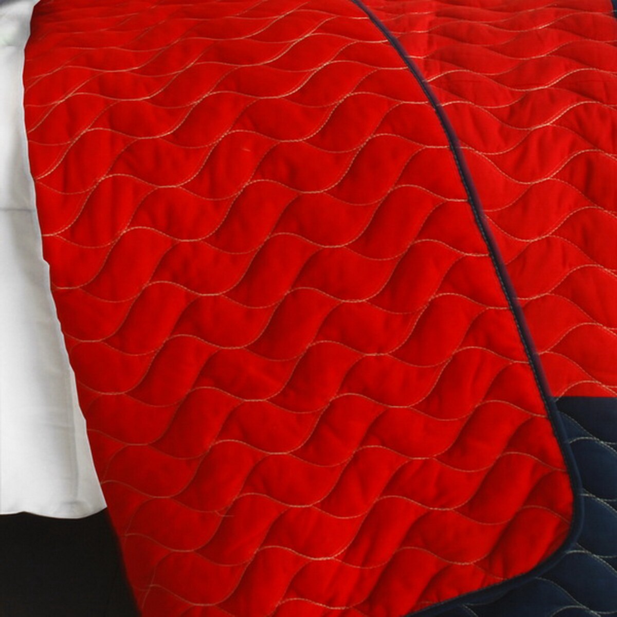 3-Piece Full/Queen Quilt Set, Vermicelli Quilted Patchwork, Reversible Bedding