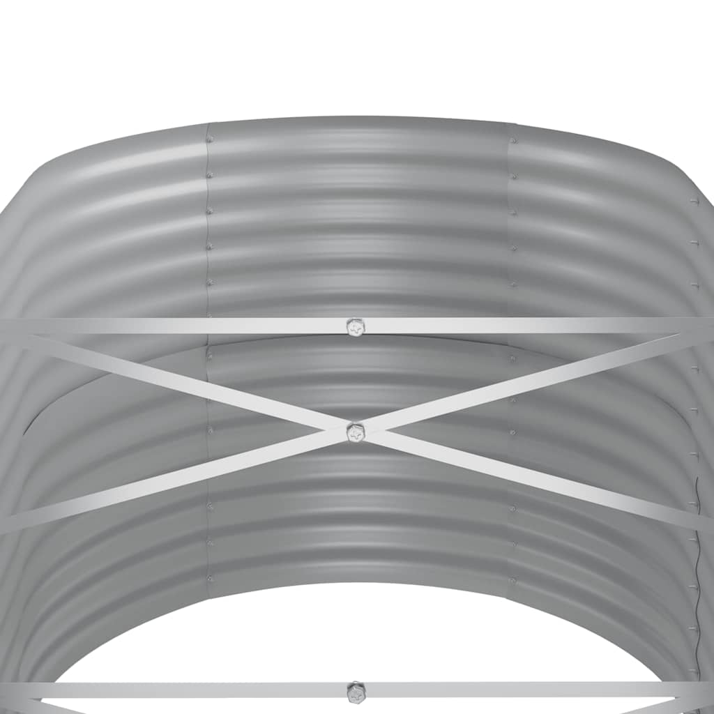 vidaXL Garden Raised Bed Anthracite Powder-coated steel Large Durable