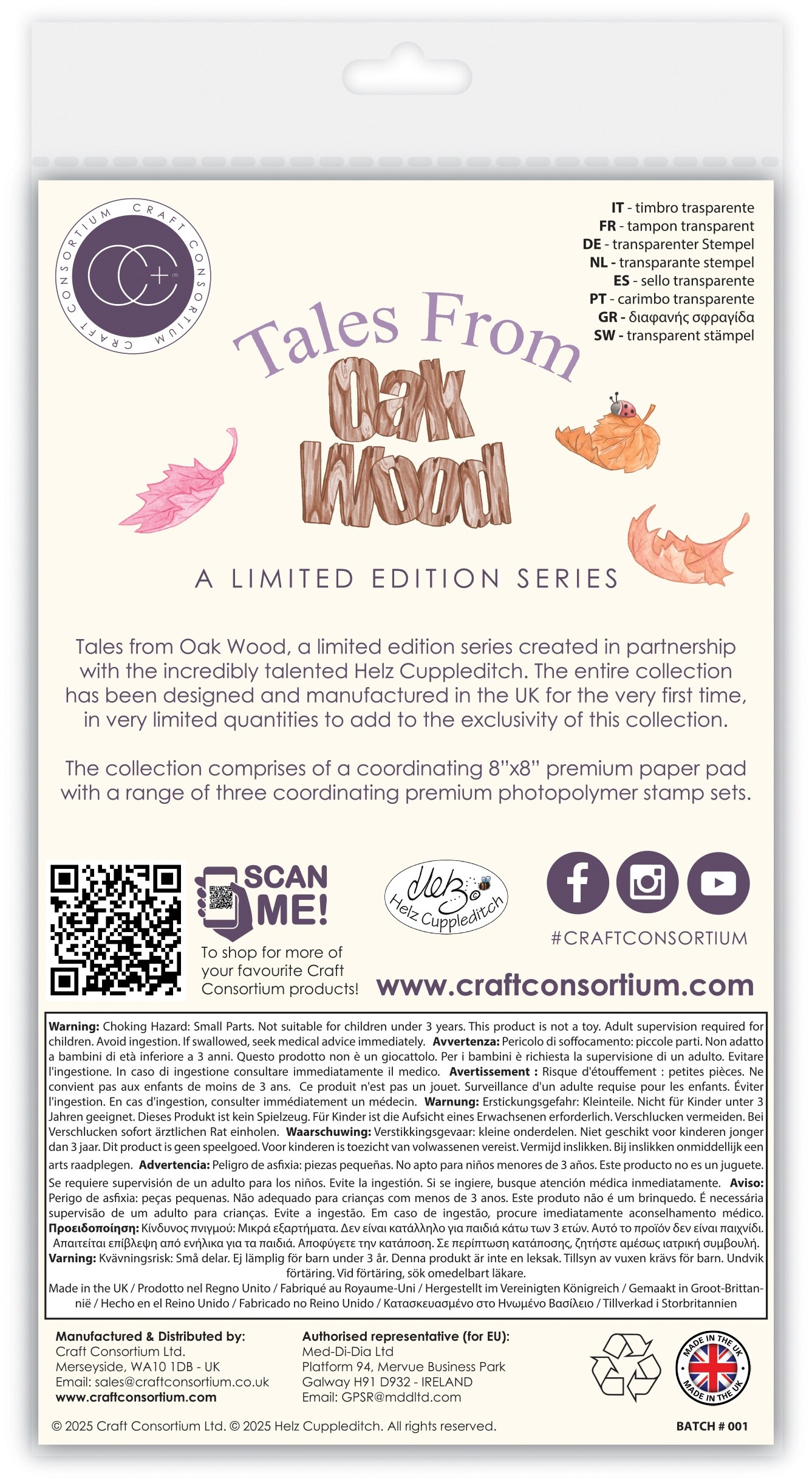 Craft Consortium Photopolymer Stamp set-Mice Tree, Tales From Oak Wood