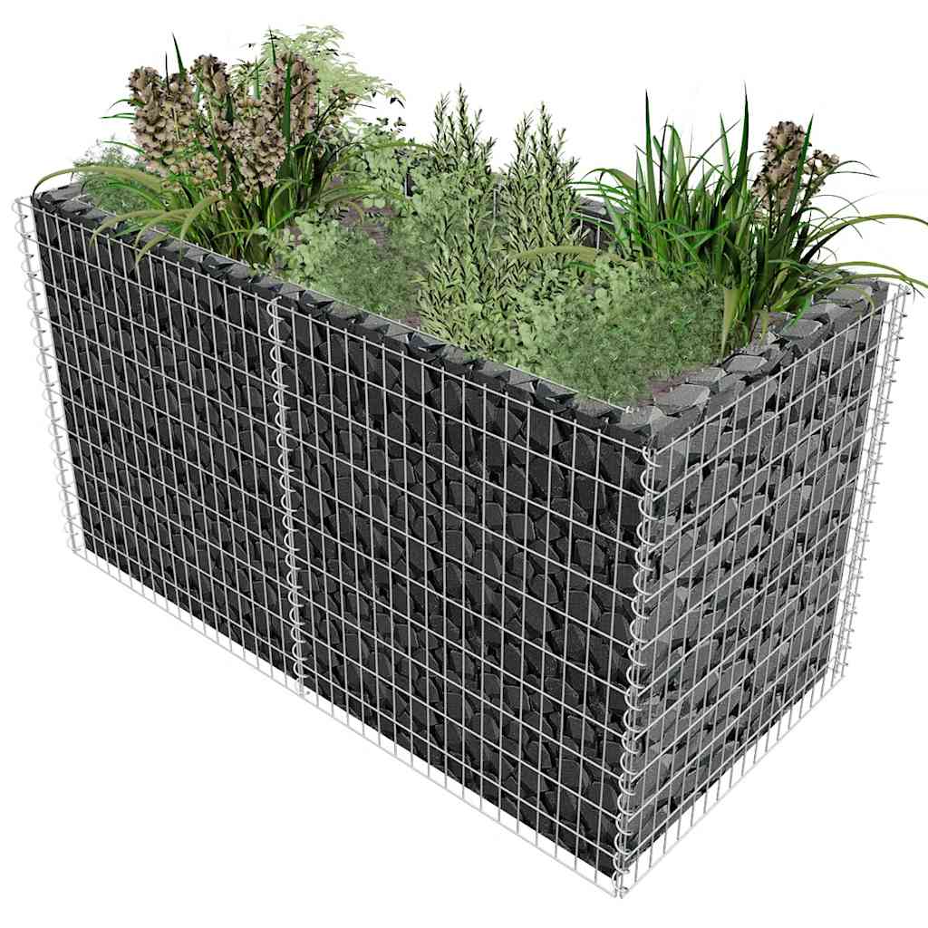 vidaXL Garden Raised Bed Silver Galvanized Steel 70.9 x 35.4 x 39.4 in