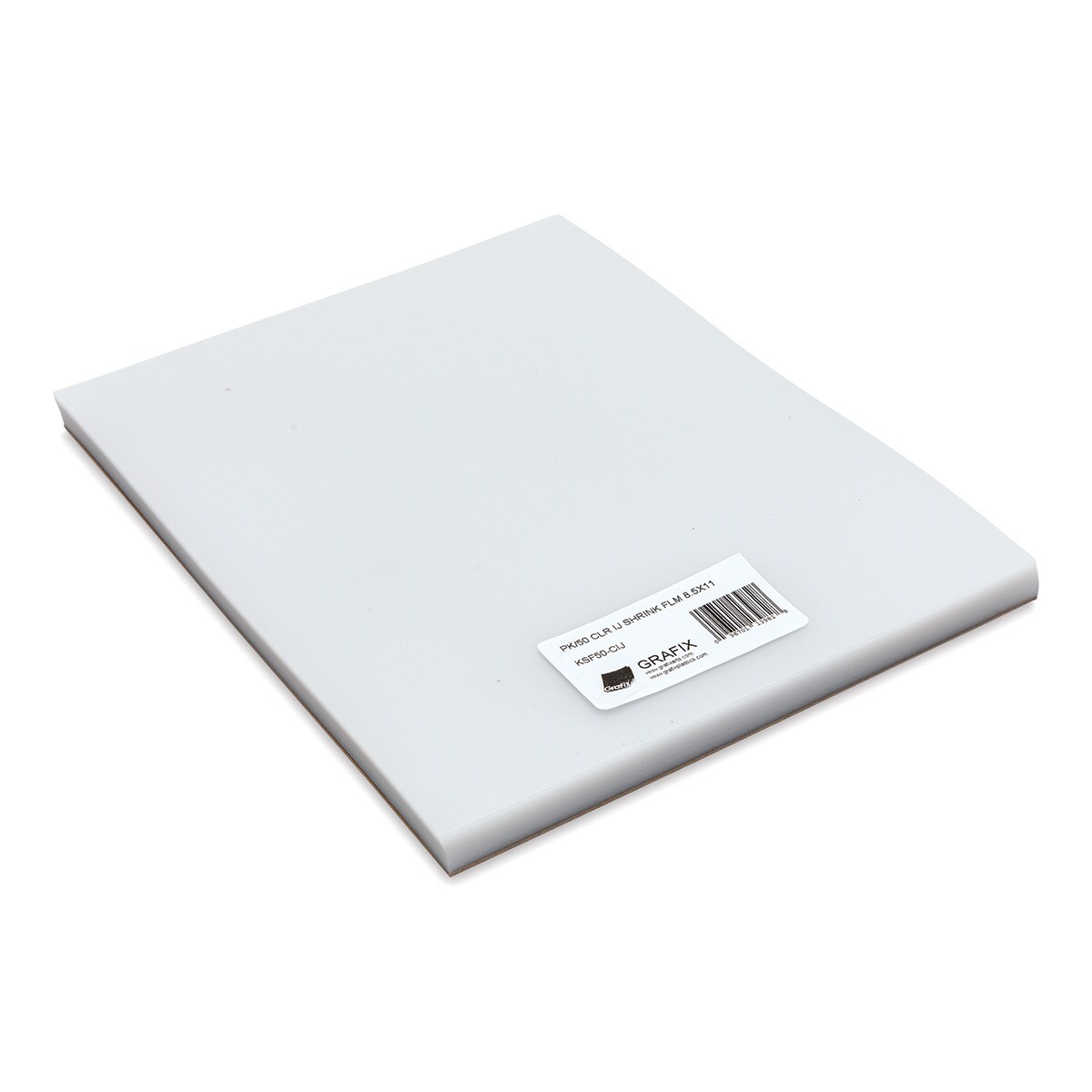 Grafix Shrink Film - 8.5" x 11", Inkjet Shrink Film, Clear, 50 Sheets