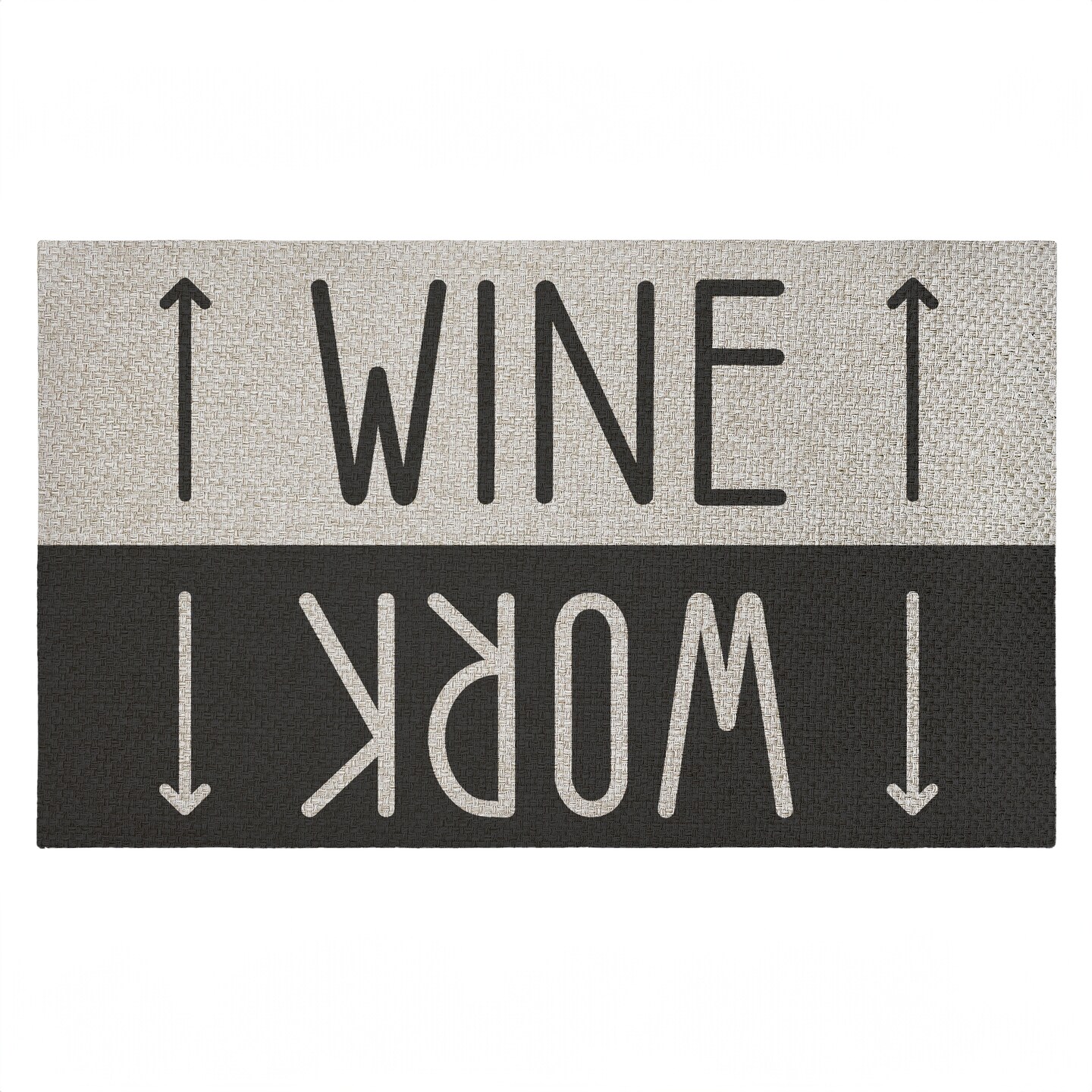 Stupell Industries Bring The Wine Welcome Themed Sisal Door Mat,18x30