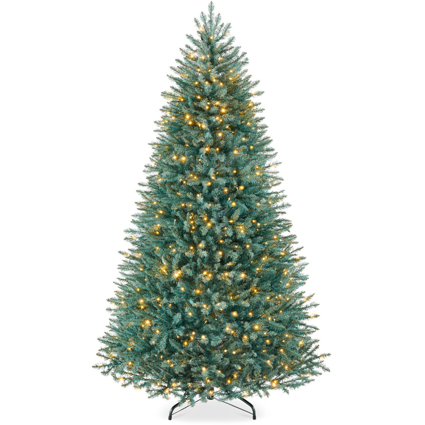 Best Choice Products Pre-Lit Premium Nordic Fir Artificial Full Christmas Tree w/2-in-1 Twinkle LEDs – Blue Spruce