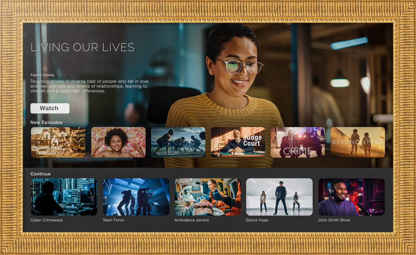 The Samsung Frame TV 55 inch TV Frame, Ornate Frame TV (Fits 2021-2025 Models)