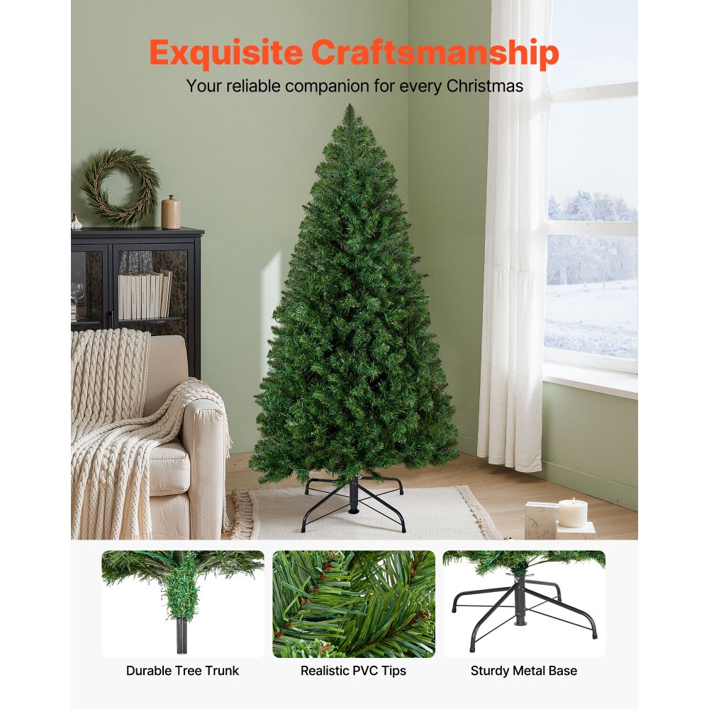 Green PVC and Iron 4x2.6ft Pre-Lit Christmas Tree with 120 LED Lights