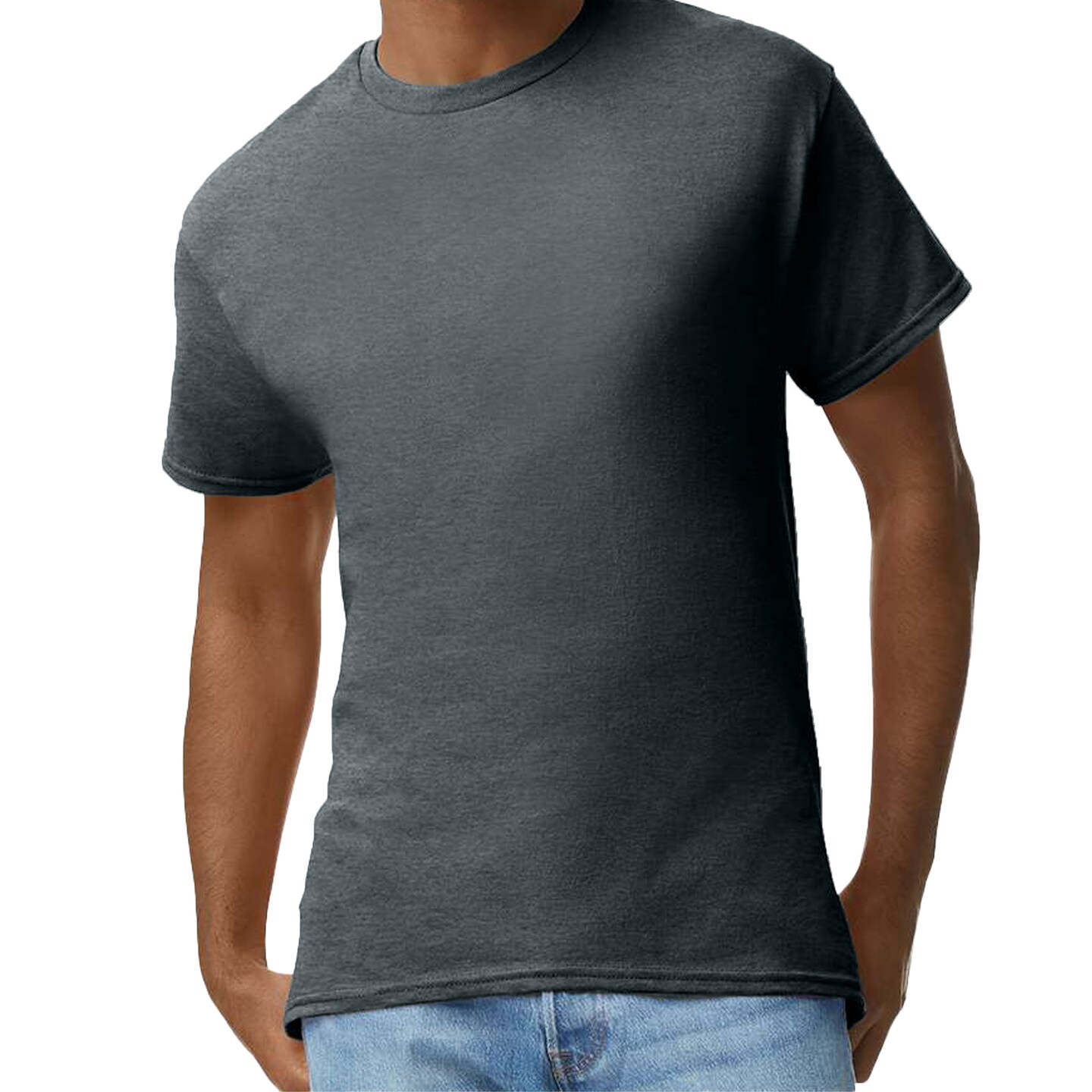 Gildan Unisex Ultra Cotton DIY Printable T-Shirt, Crewneck Multi-Pack Tee, Dark Heather (S-5XL)